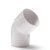 PVC Bocht 45gr Mof/Spie 80mm - Wit