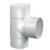 PVC 90gr T-stuk 80mm - HWA - wit - 4042308009