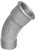Malleabele GF040 Bocht 45 1/2 Zwart