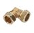 Bonfix knie Ø54mm knel messing - 82525