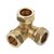 Bonfix T-knie Ø22mm 3W messing - 82761