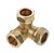 Bonfix T-knie Ø22mm 3W messing - 82761