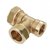 Bonfix T-stuk Ø22x22x1/2mm messing - 82641