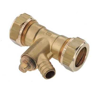 Bonfix sok Ø22mm + aftap messing - 82681