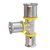 Wavin T-stuk Ø20x16x20mm - gas messing - 4372120162