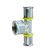 Wavin T-stuk Ø25x3/4x25mm - gas messing - 4372625341