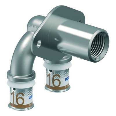 Uponor S-press Plus muurplaat wand 16x1/2 (35mm) Binnendraad messing - 1070656
