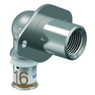 Uponor muurplaat wanddoorvoer Ø16x1/2 binnendraad messing - 1070653