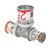 Uponor T-stuk Ø20x25x16mm - messing - 1070570