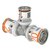 Uponor T-stuk Ø20x16x20mm - messing - 1070568