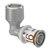 Uponor puntknie Ø16x1/2 buitendraad - messing - 1070532