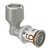 Uponor puntknie Ø16x1/2 buitendraad - messing - 1070532