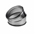 Velu spiralo bocht 15gr - rubberen afdichting, 80mm - SBG 80 15