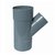 Wavin PVC T-stuk 45° Verlopend Ø125x50x125mm - 3xMof - 3102212054