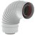 Burgerhout concentrisch rvs bocht Ø80/125mm 90° - 400451256
