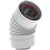 Burgerhout Concentrisch rvs bocht 80/125 plooi 45graden wit 400451257