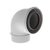 Burgerhout 90° bocht Ø80/125mm - concentrisch - RAL9016 - 400470885