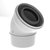 Burgerhout Concentrische Bocht PP 45gr - 80/125mm 400470886