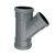 Wavin Wafix T-Stuk 45° Ø125mm SN4 - 3x Mof - 1112212004