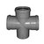 Wavin Wafix Dubbel T-stuk 90° Ø110mm SN4 - Mof/Spie - 1112811009