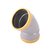 Wavin Wafix bocht PVC 45° Ø160mm SN8 - mof/mof - 1101216004