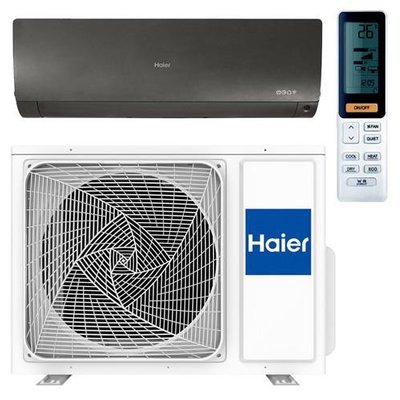 Haier binnen + buitenunit Flexis Plus 7.1 kW R32 mat zwart / Ruimte <175m3