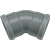 Wavin Wafix bocht PVC 45° Ø125mm SN4 - mof/mof - 1111212004