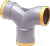 Wavin Wafix Stroom T-stuk Ø125mm SN8 - 3xmof - 1100312009