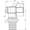 Rehau LX+G muurplaat Ø16mm x 3/8" laag - messing - 11681281008 foto