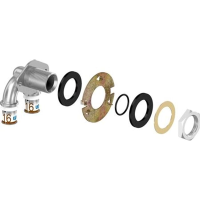 Uponor Doorstroom Muurplaat Wandmontage 16 x 1/2 (25mm) / 1070655
