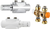 Heimeier Multilux onderblok set 2-pijps Eclipse Halo wit - 9690-58.800