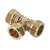 Bonfix T-stuk Ø35mm messing - 82516