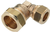 Bonfix knie Ø22x15mm messing - 82464