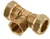 Bonfix T-stuk Ø15x3/8x15mm messing - 82645