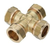 Bonfix kruisstuk Ø15mm messing - 82510