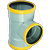 Wavin Wafix T-stuk 90° Ø160x125x160mm SN8 - 3xmof - 1102216129
