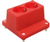 Deksel 3640 ABB + Dubbele WCD Rood - 3640W2R