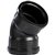 PVC Pipelife Master 3+ bocht 45° - Ø90mm - mof-mof manchet - zwart - 3496102553