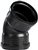 PVC Pipelife Master 3+ bocht 45° - Ø90mm - mof-mof manchet - zwart - 3496102553