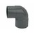 Wavin Wafix HWA PVC bocht 90° Ø80mm - mof/verjongde spie - 4011308009