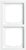 Busch-Jaeger Future Linear afdekraam 2-voudig - studiowit glans - 1722-184K