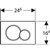 Geberit Sigma 01 tweeknops bedieningsplaat mat chroom - 115.770.JQ.5 foto