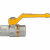 Gaskraan messing 2x 1