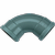 Wavin Wafix Ø250mm PVC bocht 90° SN4 - mof/mof - 1111225009