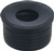 Rubber nippel 40x30mm - zwart