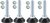 Evolar Evo-cover rubberen opstelvoetjes 10cm - set 4 stuks - EVO-FEET-AL
