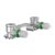 Comap dubbele muurplaat Ø16x1/2'' - hoh 150mm - 7507W1612
