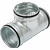 Spiralo Ø180mm T-stuk 90° - rubberen afdichting - ST 180 180