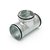 Spiralo T-stuk Ø200x160x200mm - rubber afdichting - verzinkt