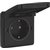 Niko New Hydro wandcontactdoos - zwart - 761-36805